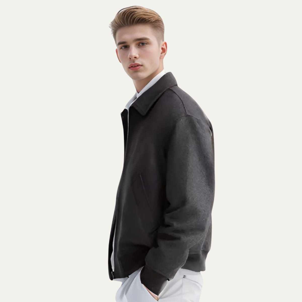 Men's Wool Polo Jacket