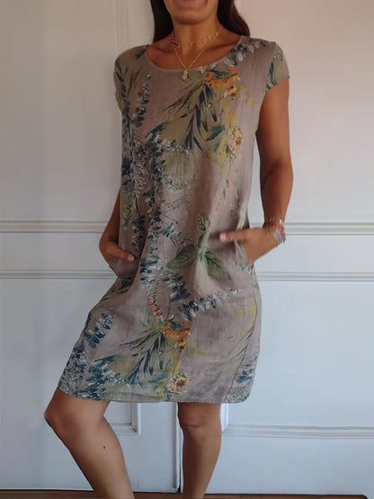 Women's Botanical Print Dress