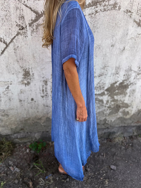 Women's Maxi Dress Flowy Draped Garnet Red