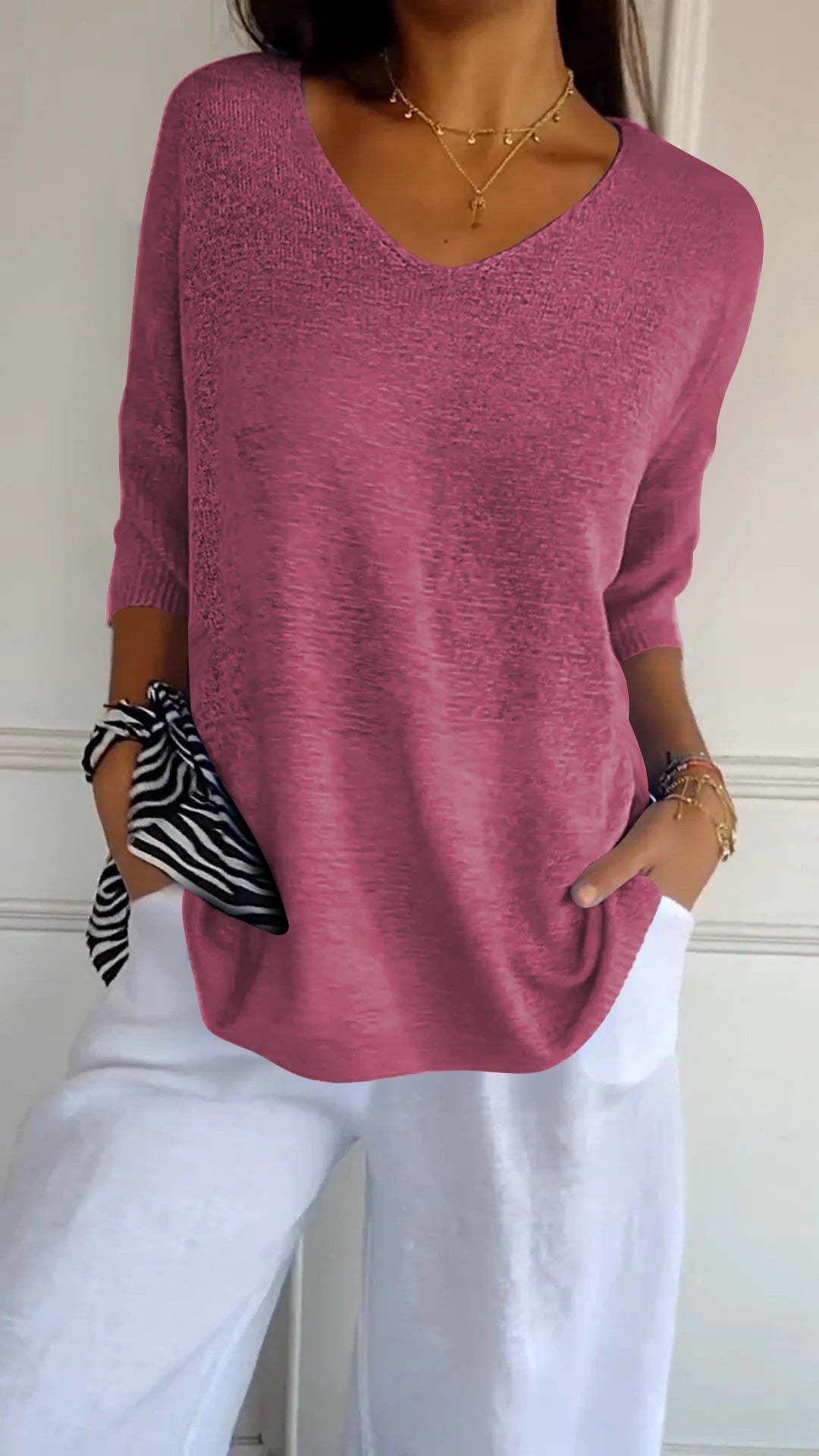 Daisy  | Women’s V Neck Casual Top