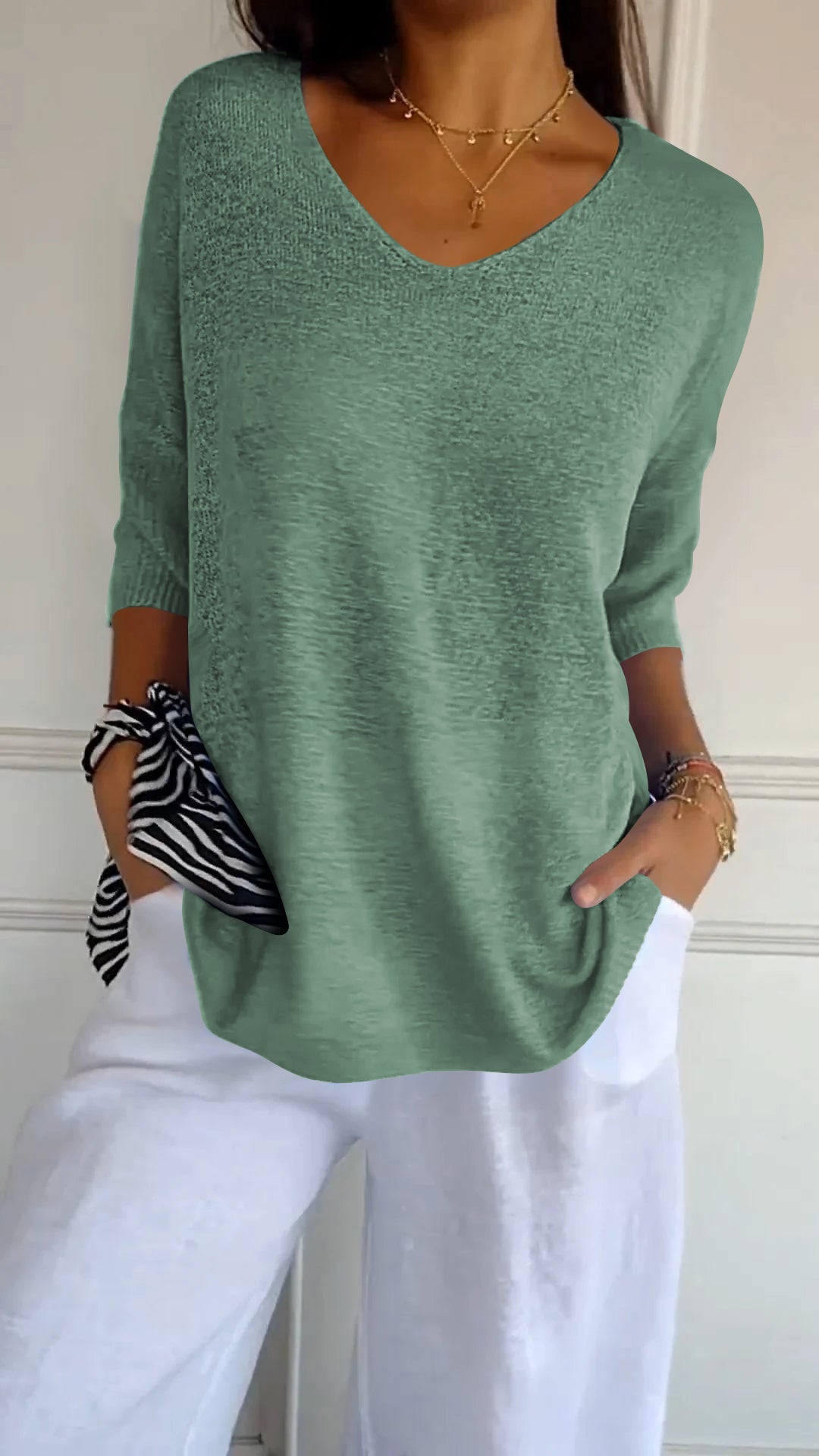 Daisy  | Women’s V Neck Casual Top