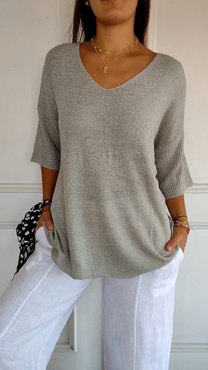 Daisy  | Women’s V Neck Casual Top
