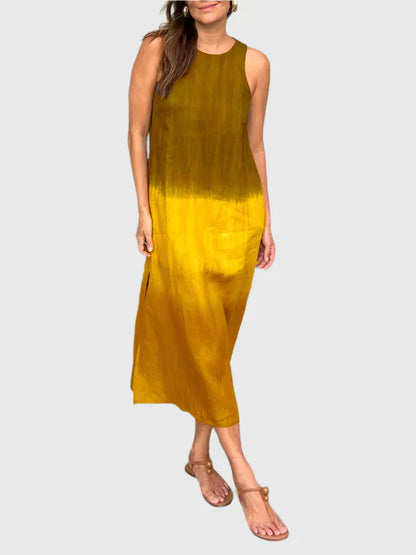Women's Sleeveless Midi Dress Ombre