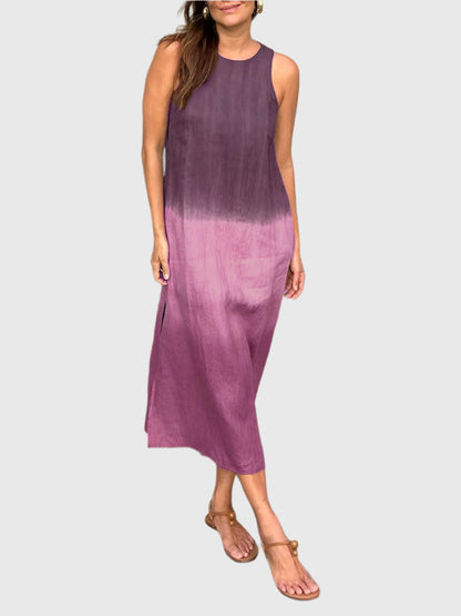 Women's Sleeveless Midi Dress Ombre