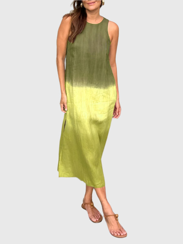 Women's Sleeveless Midi Dress Ombre