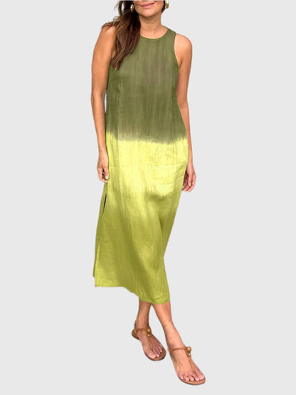 Women's Sleeveless Midi Dress Ombre