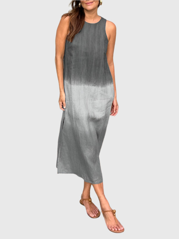 Women's Sleeveless Midi Dress Ombre