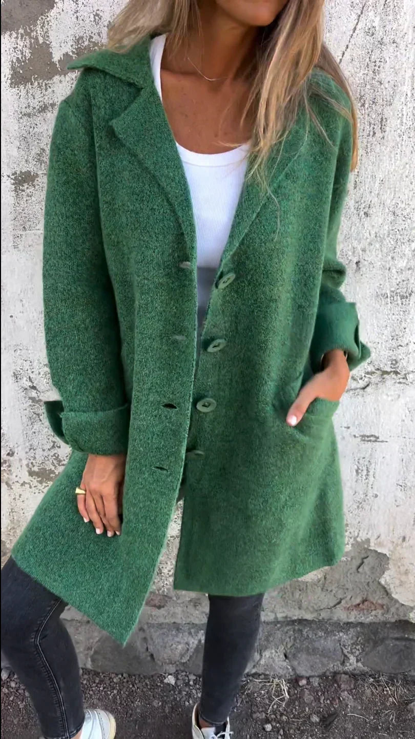 Women's Wool Lapel Coat
