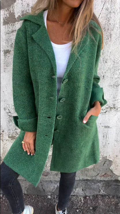 Women's Wool Lapel Coat