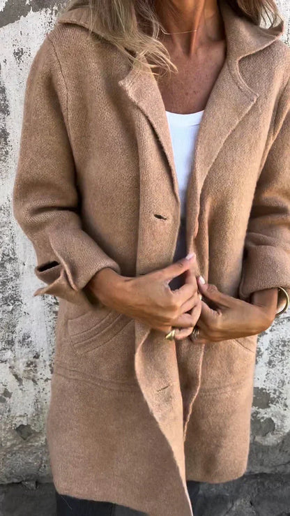 Women's Wool Lapel Coat