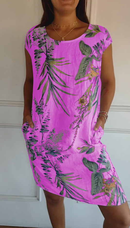 Women's Botanical Print Dress