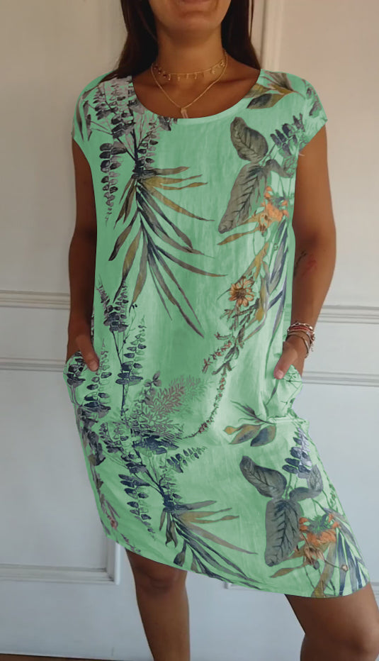Women's Botanical Print Dress