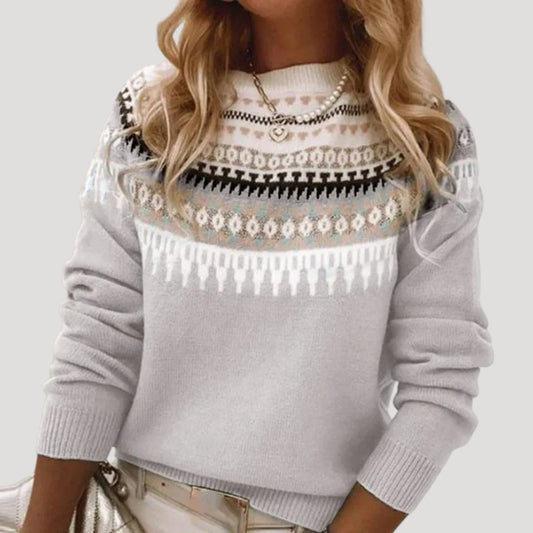 Jessica | Women’s Spring Patterned Pullover Sweater