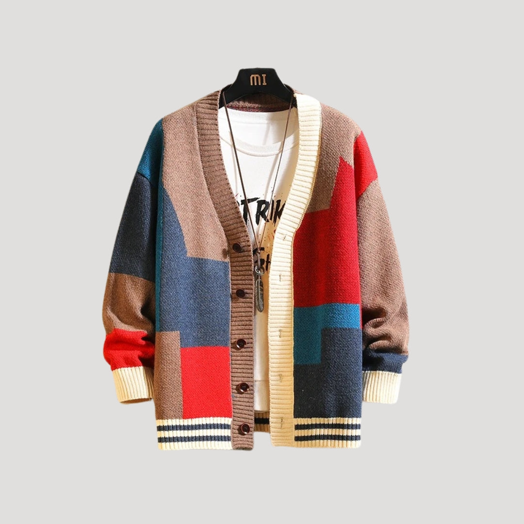 Harper | Women’s Spring Colorblock Button Front Cardigan