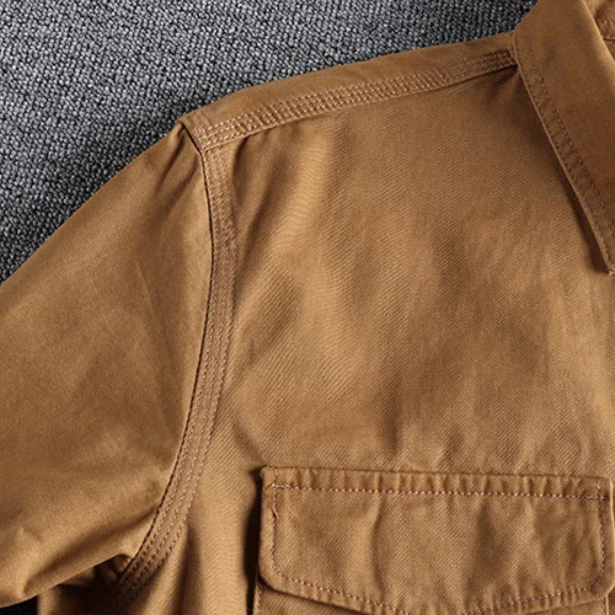 Men's Canvas Cargo Jacket Vintage Style