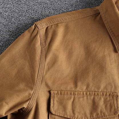Men's Canvas Cargo Jacket Vintage Style