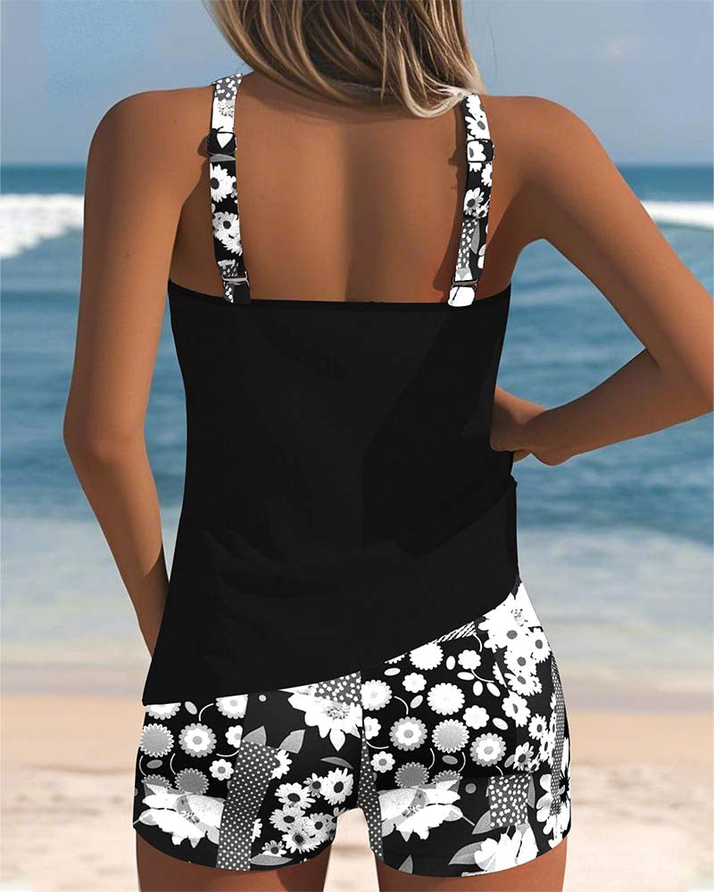 Women's Floral Two-Piece Swimsuit Comfortable Fit