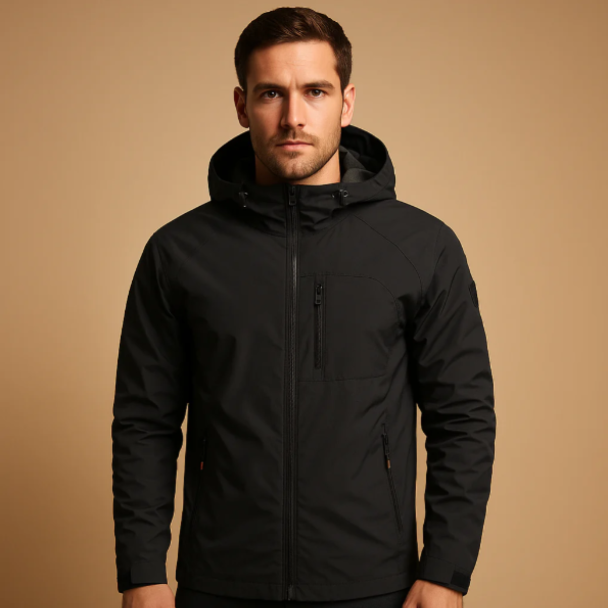 Men's Waterproof Hooded Windbreaker Jacket Lightweight