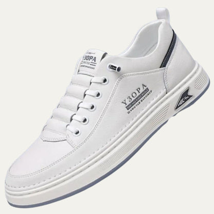 Men's Orthopedic Sneakers Shoes Modern Leather Brown - Fashinoza