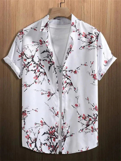 Hawaiian Shirt 3D Flower Print Vibrant Style