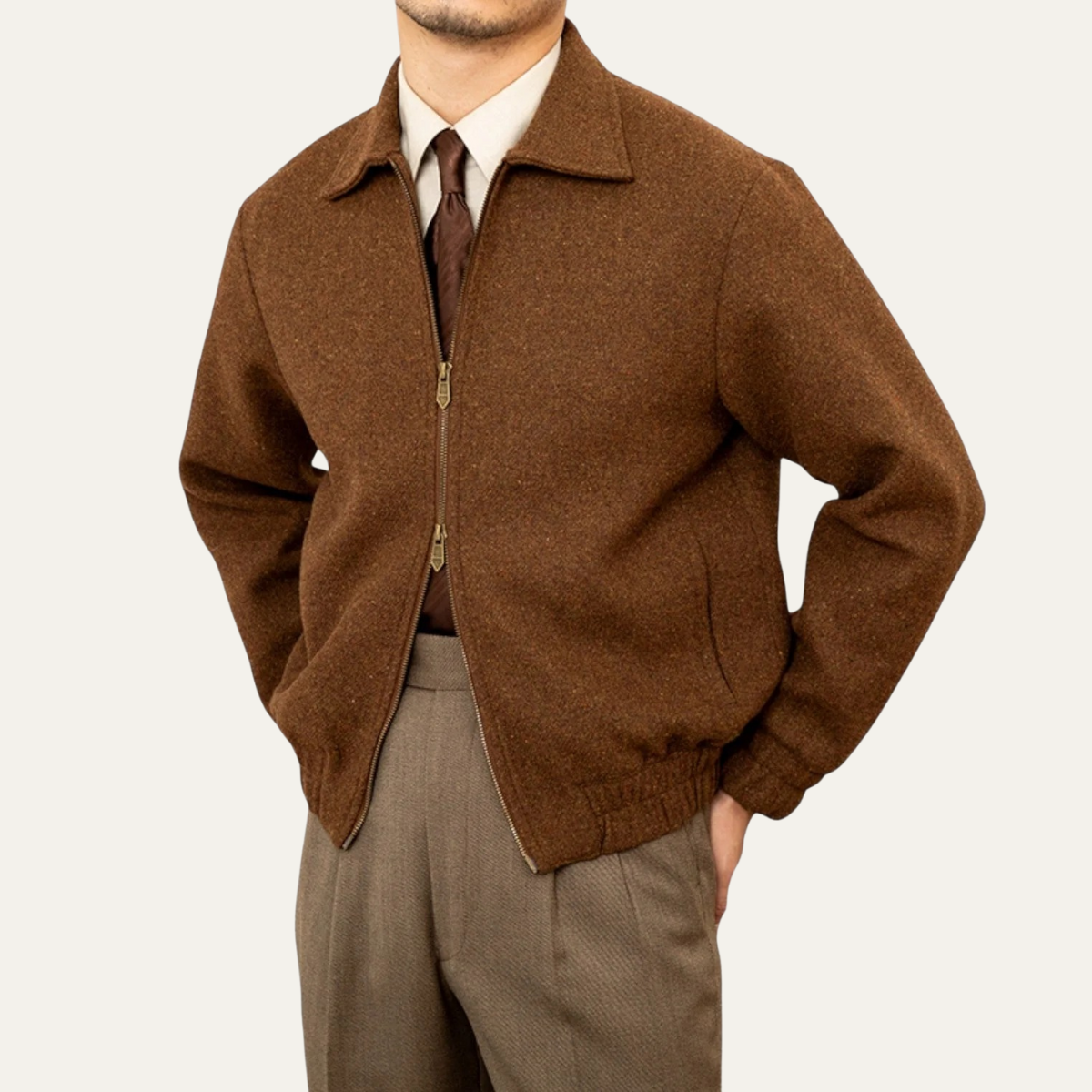 Men's Classic Wool Zip Jacket