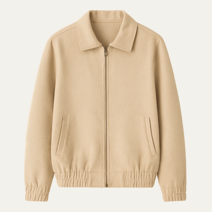 Men's Classic Wool Zip Jacket - Fashinoza