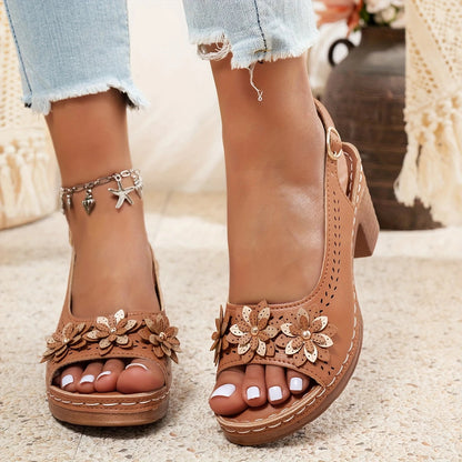Women's Adjustable Ankle Strap Sandals Rosewood