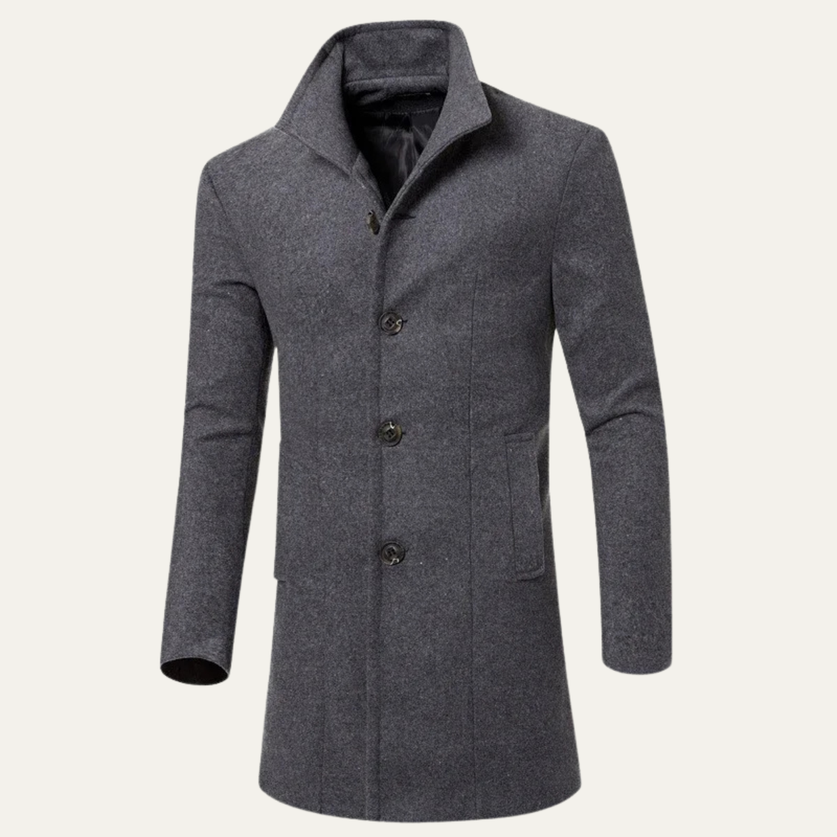 Men's Wool Blend Overcoat Smart Casual - Fashinoza