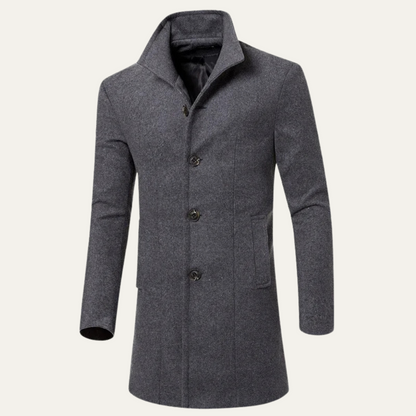 Men's Wool Blend Overcoat Smart Casual - Fashinoza