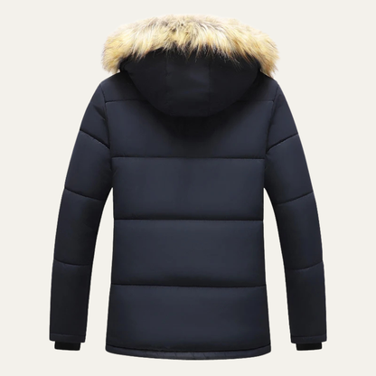 Men's Winter Parka Jacket Fur Collar Warm