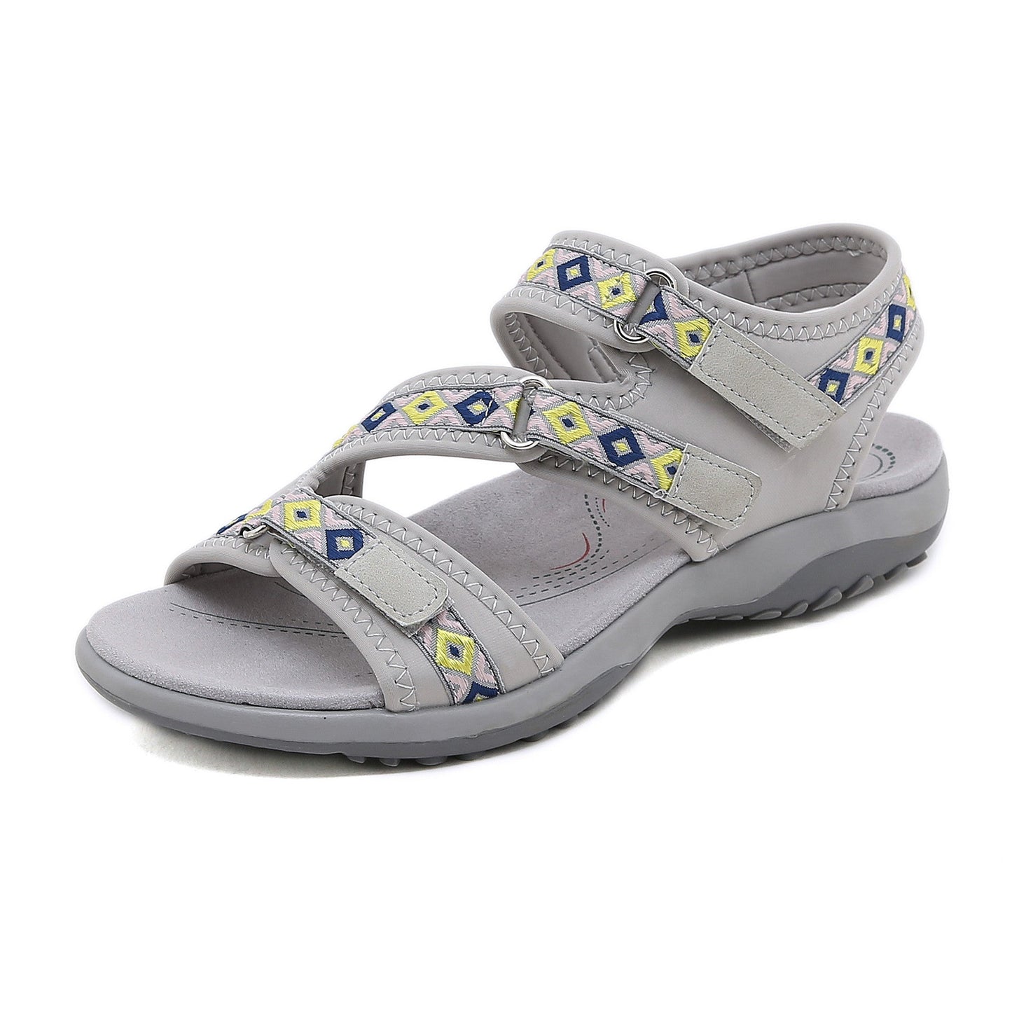 Orthopedic Sports Sandals for Women with Arch Support and Adjustable Velcro Straps