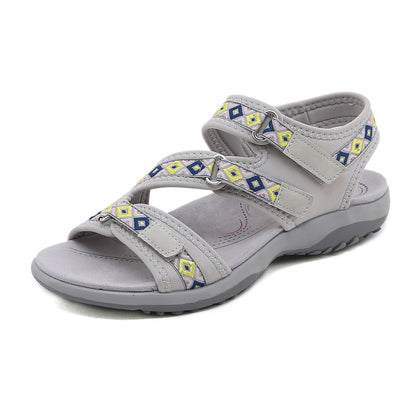 Orthopedic Sports Sandals for Women with Arch Support and Adjustable Velcro Straps