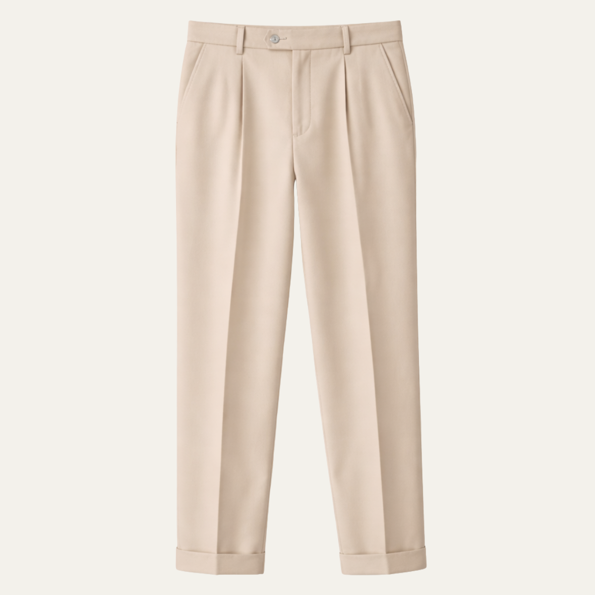 Men's High Waist Straight Leg Business Trousers - Fashinoza