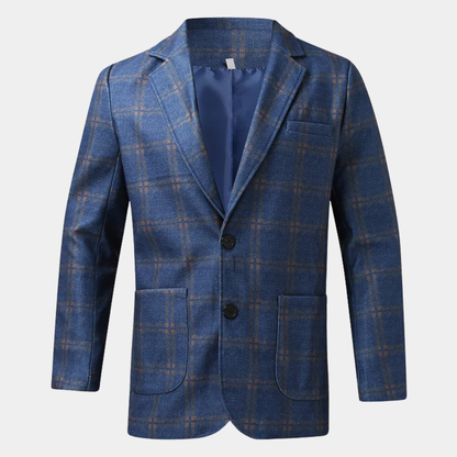Men's Plaid Blazer Classic Fit Suit Jacket - Fashinoza