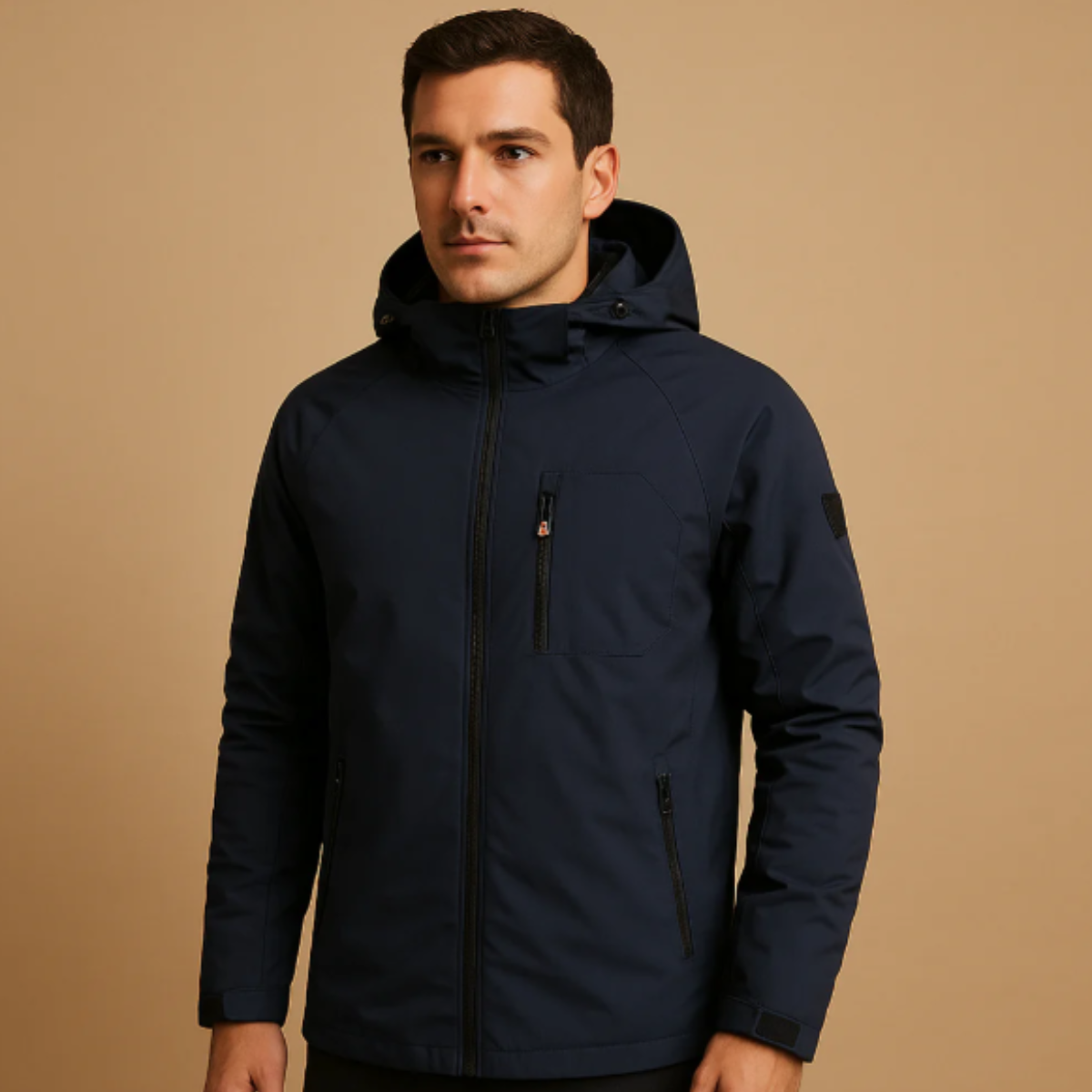 Men's Waterproof Hooded Windbreaker Jacket Lightweight