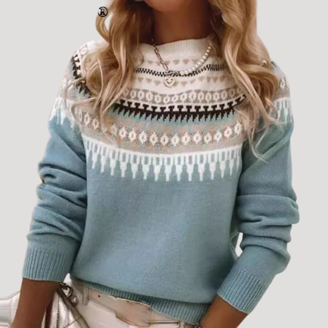 Jessica | Women’s Spring Patterned Pullover Sweater