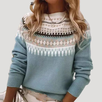 Jessica | Women’s Spring Patterned Pullover Sweater