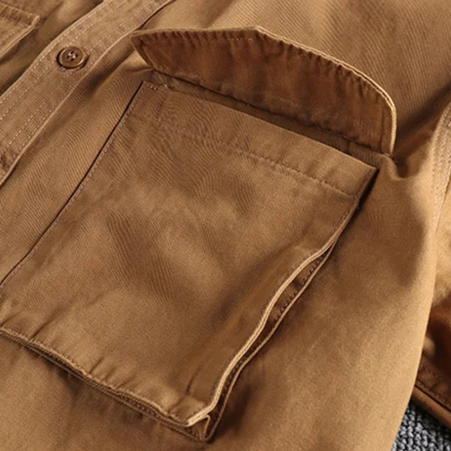 Men's Canvas Cargo Jacket Vintage Style