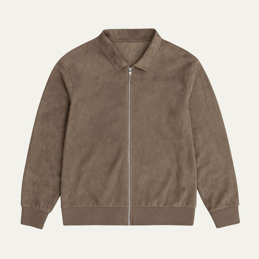 Men's Suede Modern Jacket - Fashinoza