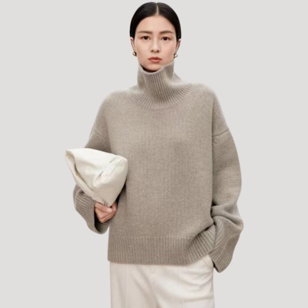 Fiona | Women’s Spring Relaxed Turtleneck Sweater