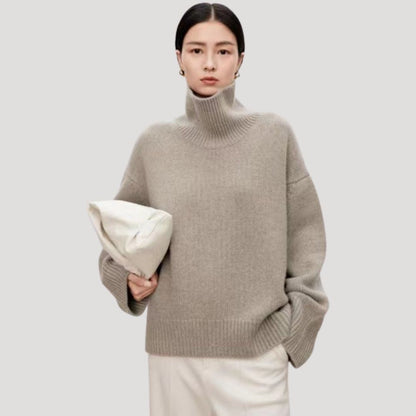 Fiona | Women’s Spring Relaxed Turtleneck Sweater