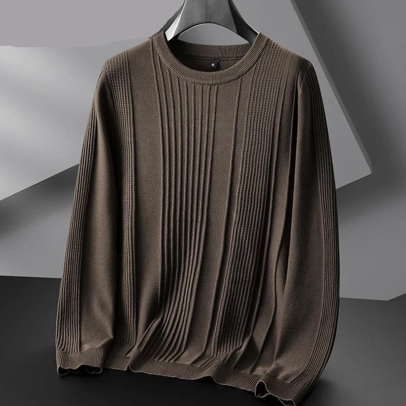 Textured Ribbed Knit Sweater