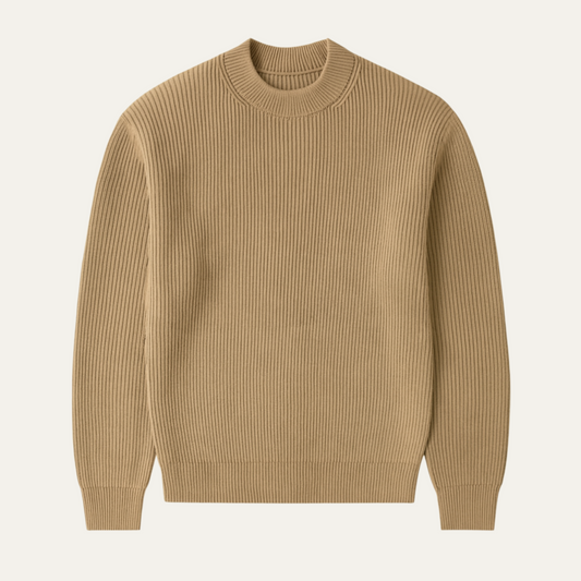 Men's Wool Crew Neck Sweater - Fashinoza