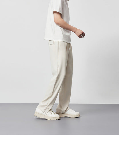 Men's Wide Leg Pleated Pants