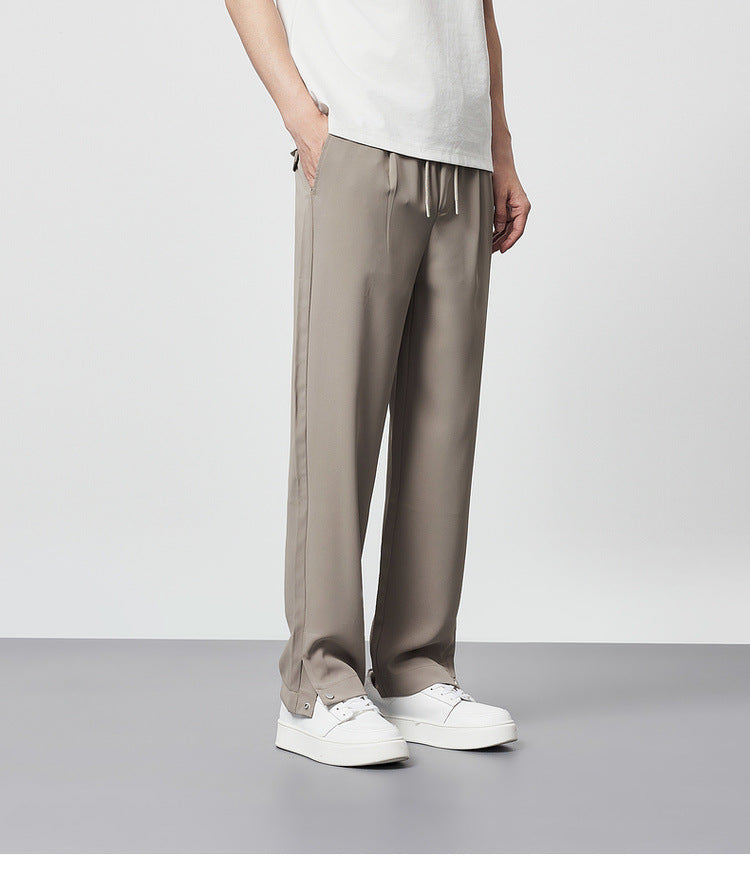 Men's Wide Leg Pleated Pants