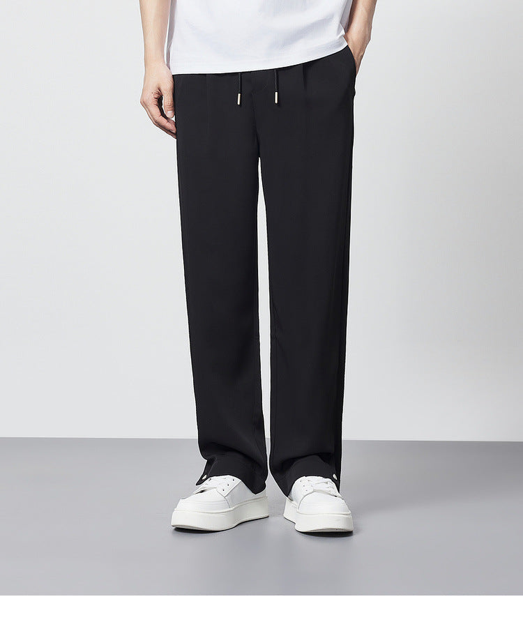 Men's Wide Leg Pleated Pants