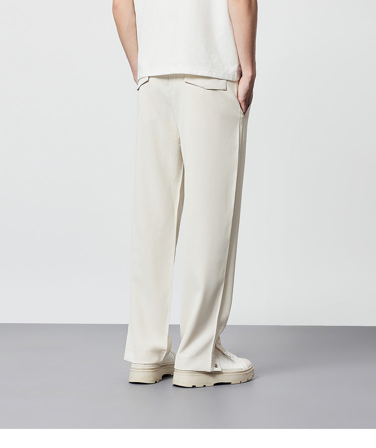 Men's Wide Leg Pleated Pants