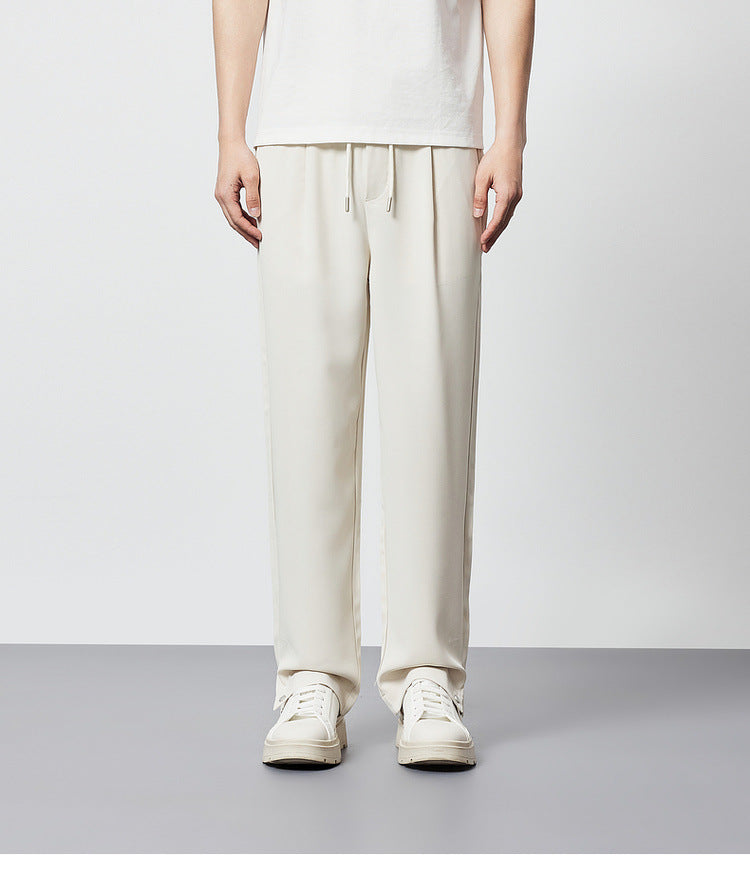 Men's Wide Leg Pleated Pants