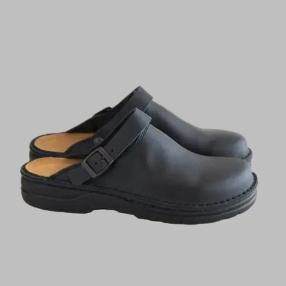 Men's Slip On Leather Clogs