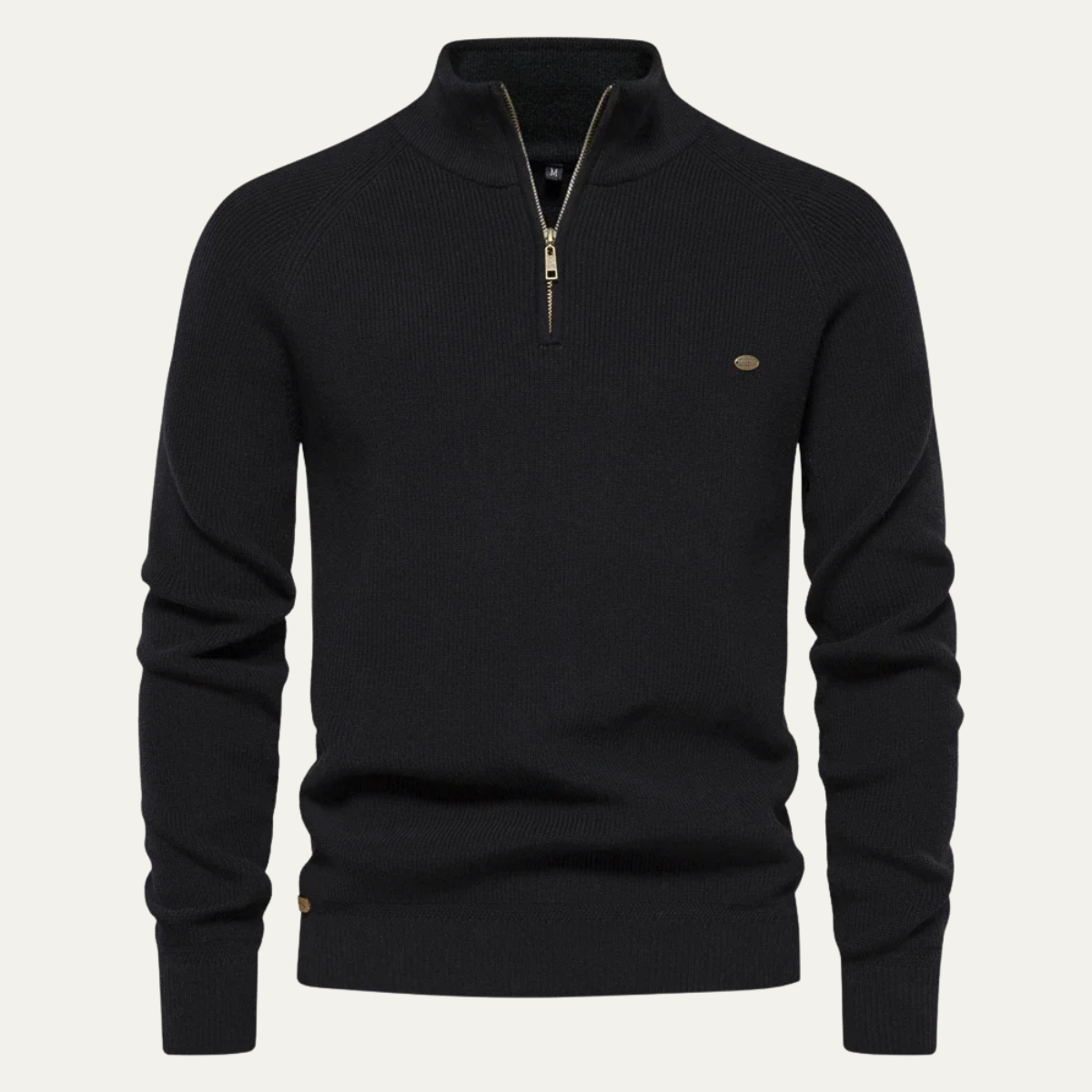 Bergamo Men's Mock Neck Knit Sweater Button Collar - Fashinoza